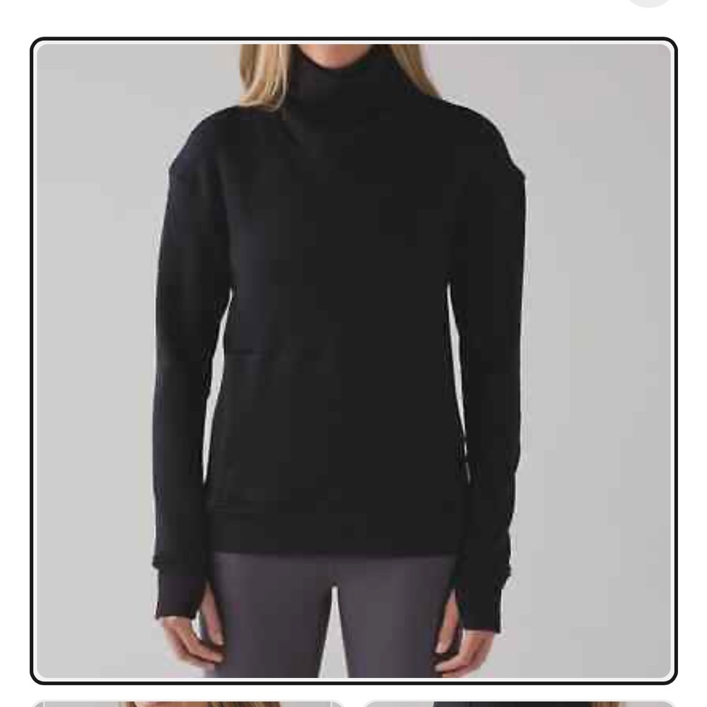 Lululemon Kick The Cold Funnel Neck Black Size 10